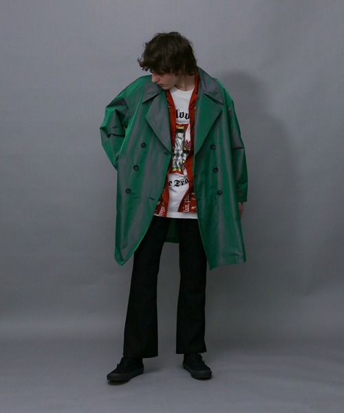 Iroquois(イロコイ)の「NY/E CHAMBRAY BIG P-COAT(ピーコート・メンズ・グリーン系その他/パープル系その他・1/2/3)」の3枚目の写真