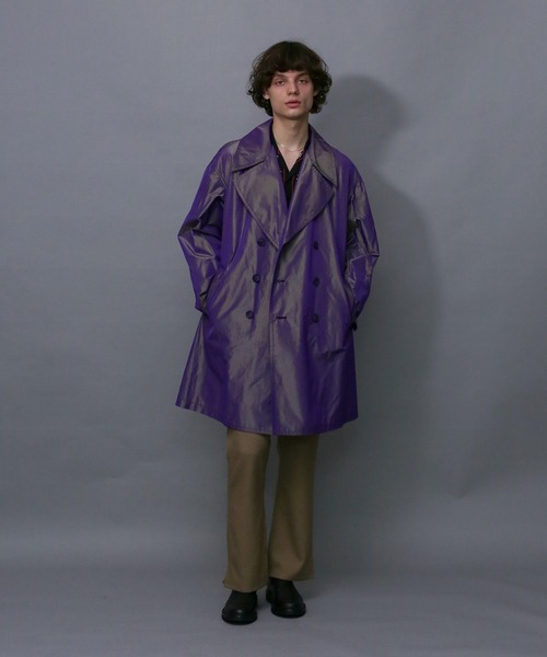 Iroquois(イロコイ)の「NY/E CHAMBRAY BIG P-COAT(ピーコート・メンズ・グリーン系その他/パープル系その他・1/2/3)」の8枚目の写真