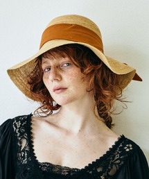 ✴︎ ラベルエチュード ✴︎ ドレープボリュームリボンHAT LA BELLE ETUDE ドレープリボンボリュームHAT ベージュ 帽子