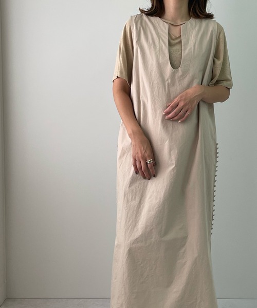 LE MORE(リモア)の「Uネックデザインベストワンピース(ワンピース・レディース・ベージュ/アイボリー・FREE)」の14枚目の写真