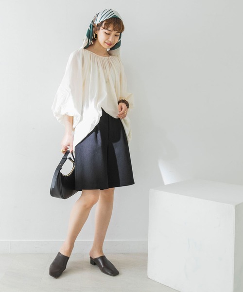 URBAN RESEARCH(アーバンリサーチ)の「オックスハーフパンツ(その他パンツ・レディース・ベージュ/ブラック・36/38)」の7枚目の写真