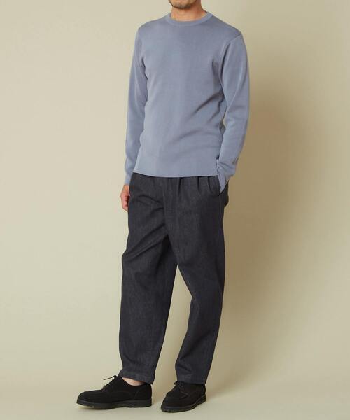 EYE. D WEARing（アイディウェアリング）の「EYE.D WEARing ストレッチデニムワイドテーパードパンツ（デニムパンツ・メンズ・インディゴブルー・2/4/3）」の8枚目の写真