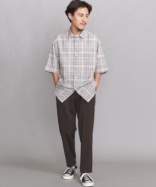 BEAUTY&YOUTH UNITED ARROWS（ビューティーアンドユースユナイテッドアローズ）の「BY TCH カノコ 1P ワイド テーパード アンクルパンツ（その他パンツ・メンズ・ダークブラウン/オリーブ/ダークグレー・SMALL/MEDIUM/LARGE/X-LARGE）」の8枚目の写真