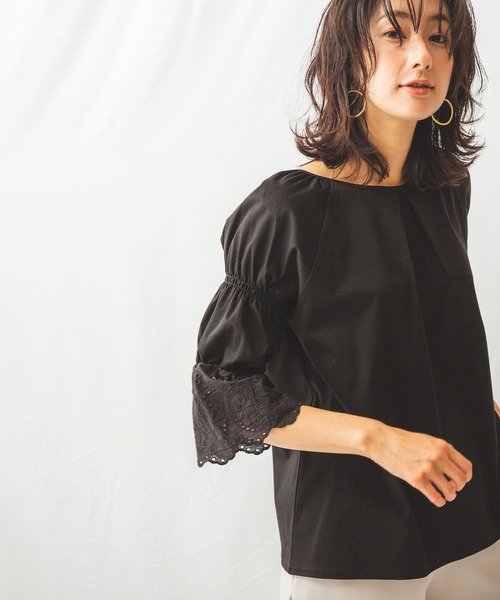 NARACAMICIE(ナラカミーチェ)の「カットワークレース2wayプルオーバー(Tシャツ/カットソー・レディース・ブラック/ブルー・MEDIUM/X-LARGE)」の11枚目の写真