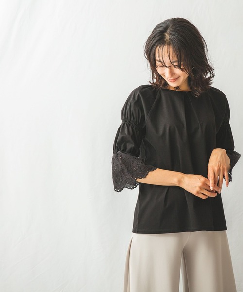 NARACAMICIE(ナラカミーチェ)の「カットワークレース2wayプルオーバー(Tシャツ/カットソー・レディース・ブラック/ブルー・MEDIUM/X-LARGE)」の13枚目の写真