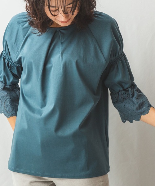 NARACAMICIE(ナラカミーチェ)の「カットワークレース2wayプルオーバー(Tシャツ/カットソー・レディース・ブラック/ブルー・MEDIUM/X-LARGE)」の8枚目の写真