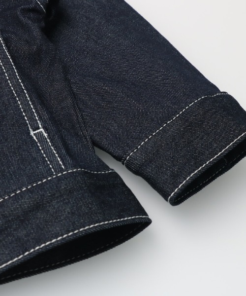 LB CLUB（エルビークラブ）の「ストレッチデニムジャケット（デニムジャケット・キッズ・ネイビー・90/100/110/120/130）」の8枚目の写真