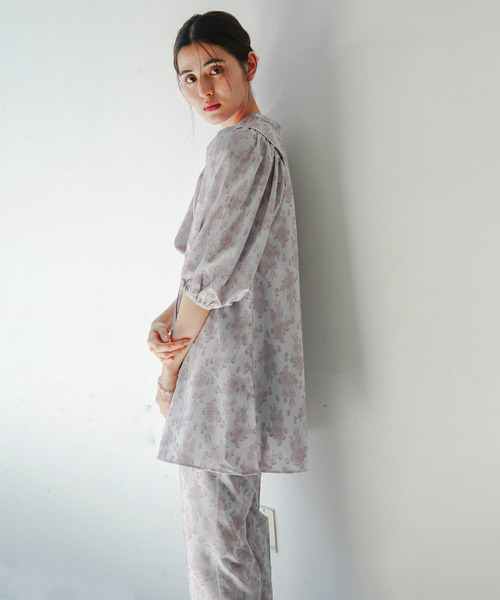 VENCEEXCHANGE（ヴァンスエクスチェンジ）の「ジャカードチュニック（チュニック・レディース・ブルー/ブラック/オフホワイト・M）」の7枚目の写真