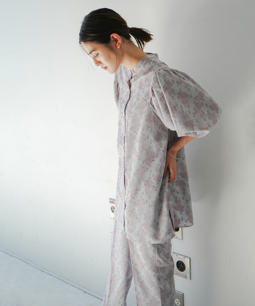 VENCEEXCHANGE（ヴァンスエクスチェンジ）の「ジャカードチュニック（チュニック・レディース・ブルー/ブラック/オフホワイト・M）」の8枚目の写真