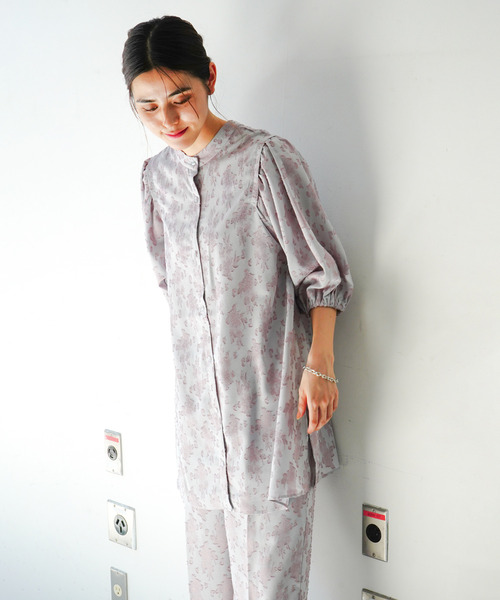 VENCEEXCHANGE（ヴァンスエクスチェンジ）の「ジャカードチュニック（チュニック・レディース・ブルー/ブラック/オフホワイト・M）」の10枚目の写真