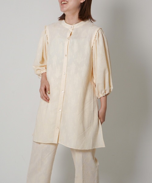 VENCEEXCHANGE（ヴァンスエクスチェンジ）の「ジャカードチュニック（チュニック・レディース・ブルー/ブラック/オフホワイト・M）」の19枚目の写真