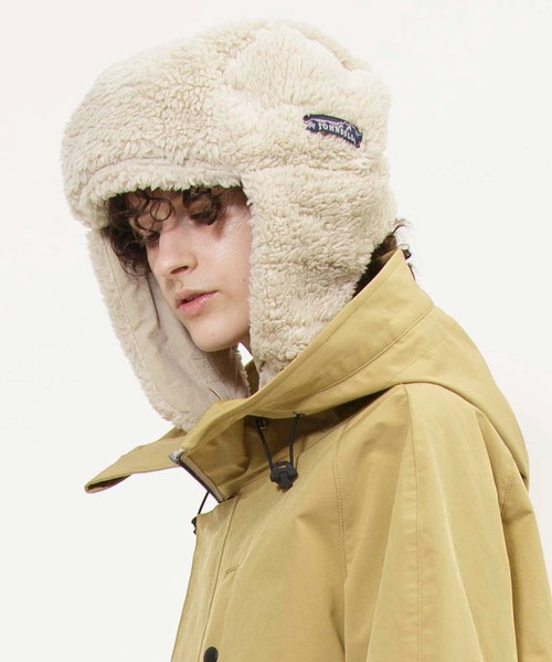 Johnbull（ジョンブル）の「フリースボンバーハット（ハット・メンズ・オリーブ/アイボリー/ヘザーグレー/ブラウン/パープル/ブラック・MEDIUM/SMALL）」の2枚目の写真