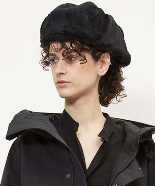 Johnbull（ジョンブル）の「フリースボンバーハット（ハット・メンズ・オリーブ/アイボリー/ヘザーグレー/ブラウン/パープル/ブラック・MEDIUM/SMALL）」の3枚目の写真