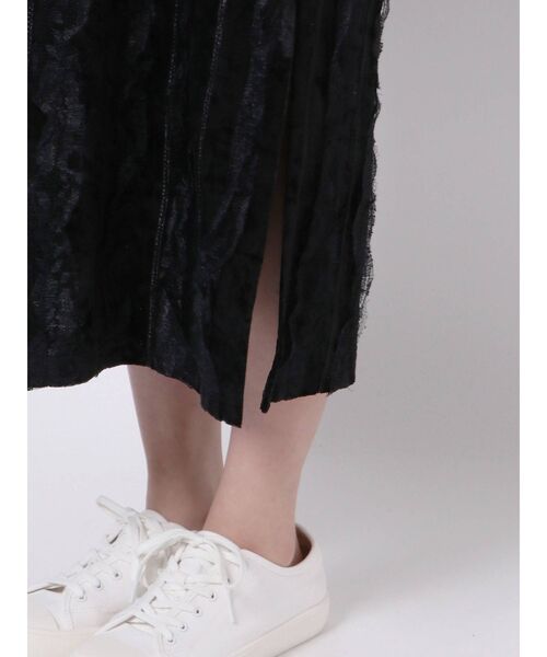 merry jenny（メリージェニー）の「【セットアップ】フリルベロアロングワンピース（ワンピース・レディース・ブラック/ミント/ライトブルー・FREE）」の21枚目の写真