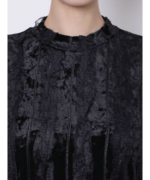 merry jenny（メリージェニー）の「【セットアップ】フリルベロアロングワンピース（ワンピース・レディース・ブラック/ミント/ライトブルー・FREE）」の8枚目の写真