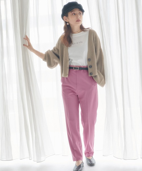 vis-`a-vis（ビサビ）の「【WEB限定】着回し力抜群ショート丈ボリュームスリーブカーディガン（カーディガン/ボレロ・レディース・ブラック/ベージュ/ピンク系その他2・FREE）」の20枚目の写真