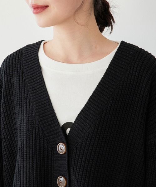 vis-`a-vis（ビサビ）の「【WEB限定】着回し力抜群ショート丈ボリュームスリーブカーディガン（カーディガン/ボレロ・レディース・ブラック/ベージュ/ピンク系その他2・FREE）」の19枚目の写真