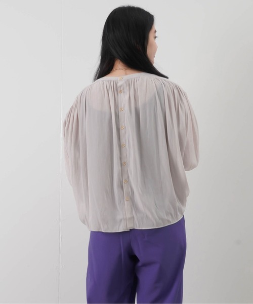 malla（マーラ）の「malla マーラ 割繊2wayギャザーブラウス（シャツ/ブラウス・レディース・アイボリー/ブラック/オレンジ・FREE）」の18枚目の写真