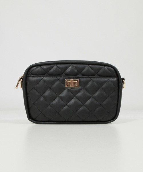 Julia Boutique（ジュリアブティック）の「キルティングスクエアチェーンショルダーバッグ/21600（ショルダーバッグ・レディース・オフホワイト/ブラック/ピンク・ONE）」の8枚目の写真