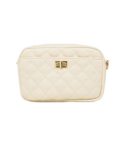 Julia Boutique（ジュリアブティック）の「キルティングスクエアチェーンショルダーバッグ/21600（ショルダーバッグ・レディース・オフホワイト/ブラック/ピンク・ONE）」の6枚目の写真