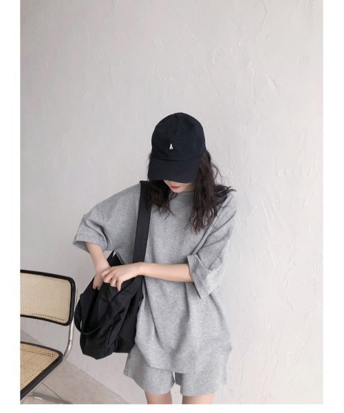 おしゃれスタ（オシャレスタ）の「ショートパンツ+トップス2点セットのルームウェア（その他ルームウェア・レディース・ホワイト/ブラック/グレー・M/L/XL）」の15枚目の写真