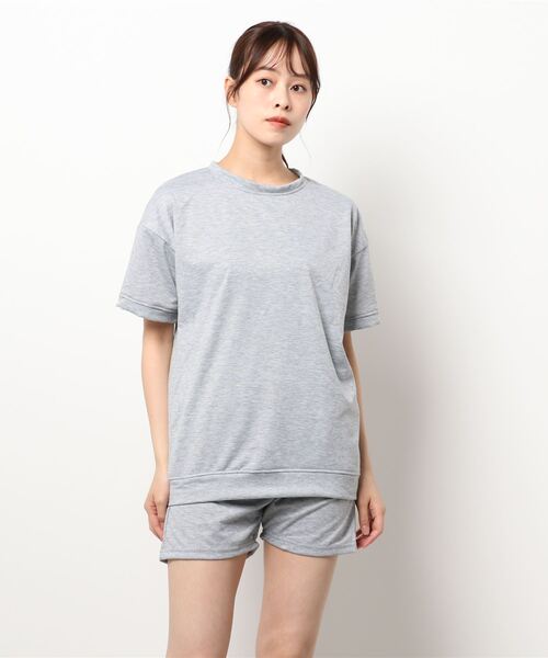 おしゃれスタ（オシャレスタ）の「ショートパンツ+トップス2点セットのルームウェア（その他ルームウェア・レディース・ホワイト/ブラック/グレー・M/L/XL）」の20枚目の写真