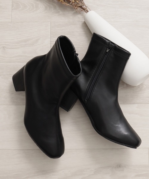 Honeys（ハニーズ）の「ストレッチブーツ（ブーツ・レディース・ブラック/アイボリー/ダークブラウン/モカ・L/S/LL/M）」の2枚目の写真