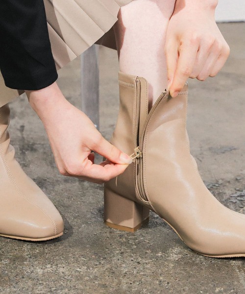 Honeys（ハニーズ）の「ストレッチブーツ（ブーツ・レディース・ブラック/アイボリー/ダークブラウン/モカ・L/S/LL/M）」の19枚目の写真