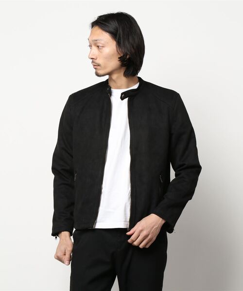 STYLEBLOCK(スタイルブロック)の「ポンチスウェードシングルライダースジャケット(ライダースジャケット・メンズ・キャメル/ブラック・M/L/LL)」の1枚目の写真