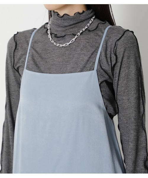 crie conforto（クリーコンフォルト）の「裾フレアバックリボンキャミワンピース（ワンピース・レディース・ライトブルー/ブラウン/ライトカーキ・SMALL/MEDIUM）」の17枚目の写真