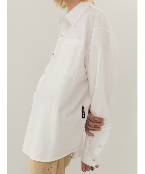 ANOTHERYOUTH(アナザーユース)の「【ANOTHERYOUTH/アナザーユース】back slit shirts/バックスリットシャツ(シャツ/ブラウス・メンズ・ホワイト/スカイブルー・ONE SIZE)」の22枚目の写真
