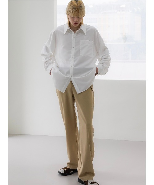 ANOTHERYOUTH(アナザーユース)の「【ANOTHERYOUTH/アナザーユース】back slit shirts/バックスリットシャツ(シャツ/ブラウス・メンズ・ホワイト/スカイブルー・ONE SIZE)」の9枚目の写真