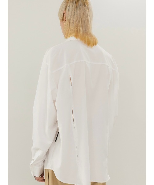 ANOTHERYOUTH(アナザーユース)の「【ANOTHERYOUTH/アナザーユース】back slit shirts/バックスリットシャツ(シャツ/ブラウス・メンズ・ホワイト/スカイブルー・ONE SIZE)」の7枚目の写真