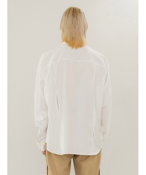 ANOTHERYOUTH(アナザーユース)の「【ANOTHERYOUTH/アナザーユース】back slit shirts/バックスリットシャツ(シャツ/ブラウス・メンズ・ホワイト/スカイブルー・ONE SIZE)」の4枚目の写真