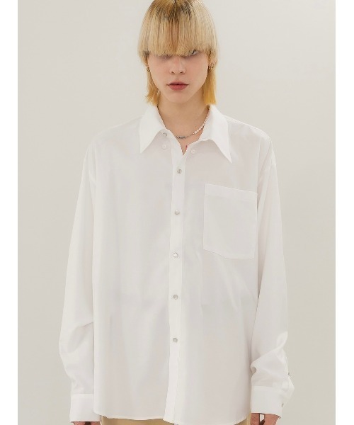 ANOTHERYOUTH(アナザーユース)の「【ANOTHERYOUTH/アナザーユース】back slit shirts/バックスリットシャツ(シャツ/ブラウス・メンズ・ホワイト/スカイブルー・ONE SIZE)」の16枚目の写真