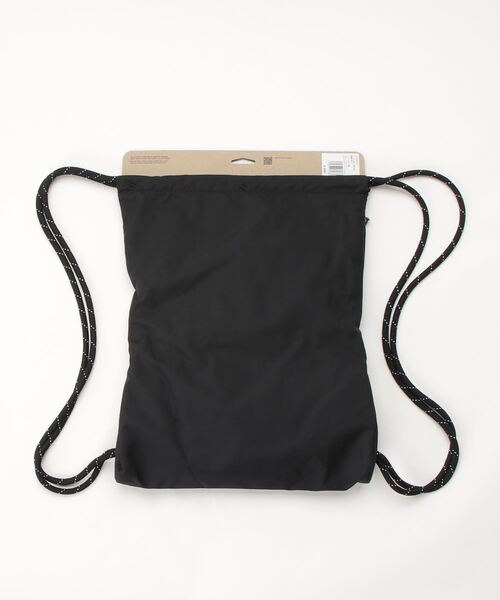 NIKE(ナイキ)の「NIKE/ナイキ バック ヘリテージ ドローコードバッグ ナップサック 13L DC4245-010(バックパック/リュック・メンズ・ブラック×ブラック・FREE)」の3枚目の写真