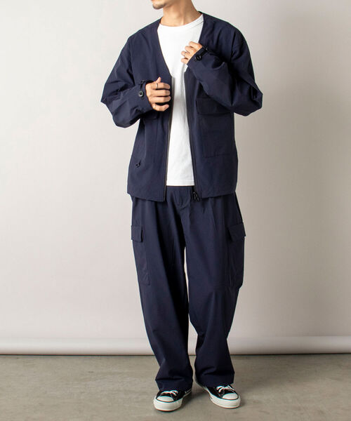 GLOSTER（グロスター）の「【RIP-STOP/リップストップ生地使用】【GLOSTER/グロスター】CAMP JACKET キャンプジャケット（ブルゾン・メンズ・ネイビー/ブラック・MEDIUM/LARGE）」の15枚目の写真