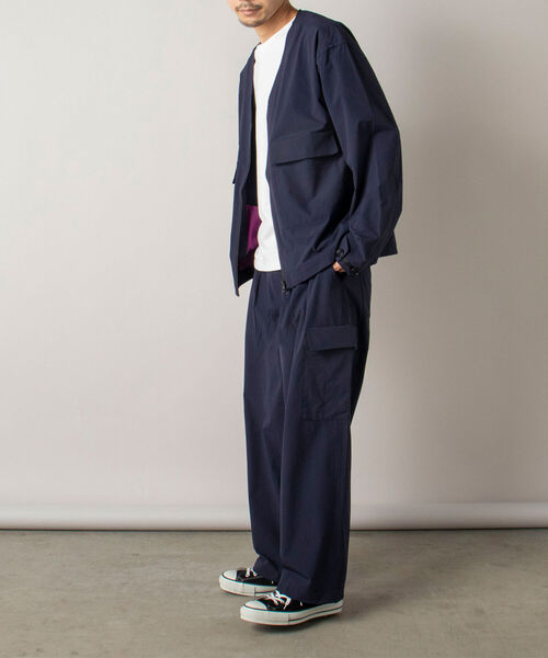 GLOSTER（グロスター）の「【RIP-STOP/リップストップ生地使用】【GLOSTER/グロスター】CAMP JACKET キャンプジャケット（ブルゾン・メンズ・ネイビー/ブラック・MEDIUM/LARGE）」の9枚目の写真