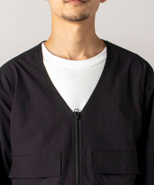 GLOSTER（グロスター）の「【RIP-STOP/リップストップ生地使用】【GLOSTER/グロスター】CAMP JACKET キャンプジャケット（ブルゾン・メンズ・ネイビー/ブラック・MEDIUM/LARGE）」の5枚目の写真