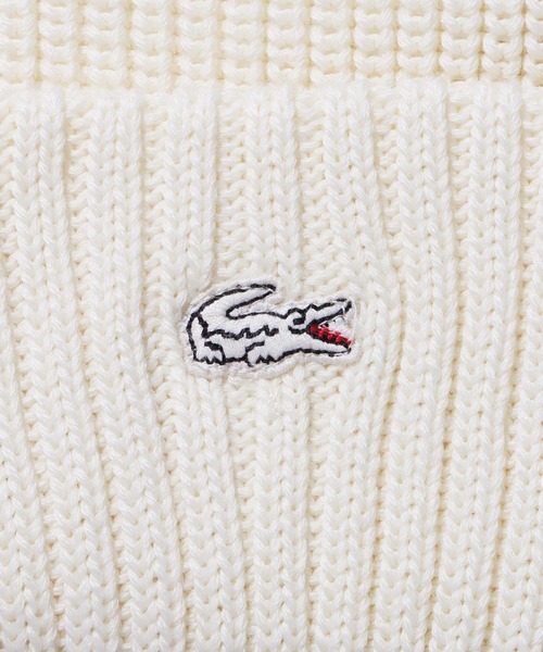 LACOSTE(ラコステ)の「LACOSTE/ラコステ ワンポイント ニット帽(ニットキャップ/ビーニー・メンズ・オフホワイト/マスタード/ワイン・FREE)」の5枚目の写真