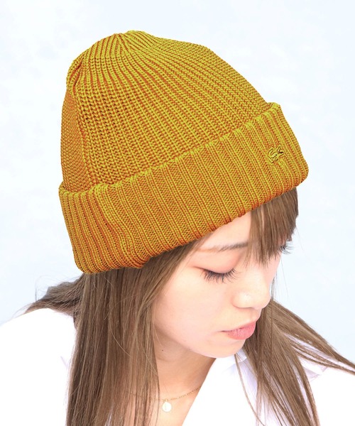 LACOSTE(ラコステ)の「LACOSTE/ラコステ ワンポイント ニット帽(ニットキャップ/ビーニー・メンズ・オフホワイト/マスタード/ワイン・FREE)」の13枚目の写真