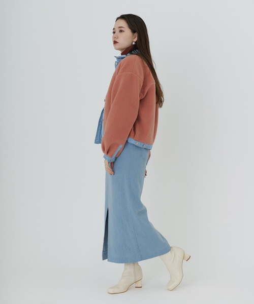 TINA：JOJUN（ティーナジョジュン）の「デニム×ボアジャケット TINA