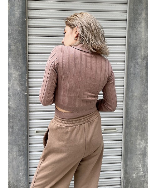 ENVYM（アンビー）の「ポロネックリブＫｎｉｔ（その他トップス・レディース・ホワイト/ブラック/Moca・FREE）」の17枚目の写真