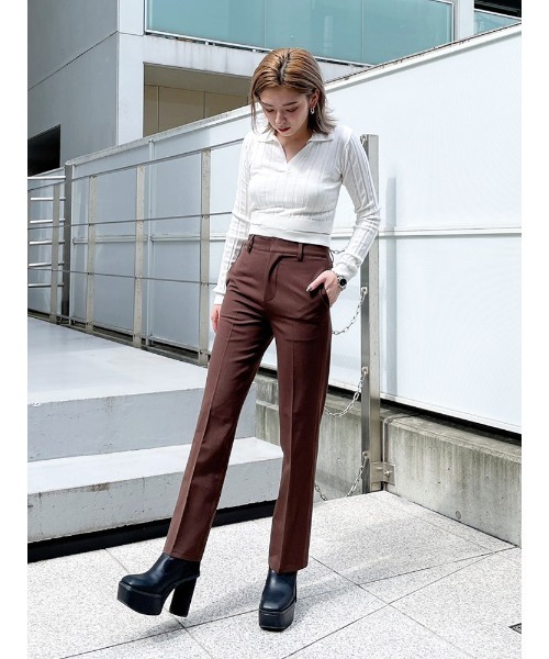 ENVYM（アンビー）の「ポロネックリブＫｎｉｔ（その他トップス・レディース・ホワイト/ブラック/Moca・FREE）」の19枚目の写真