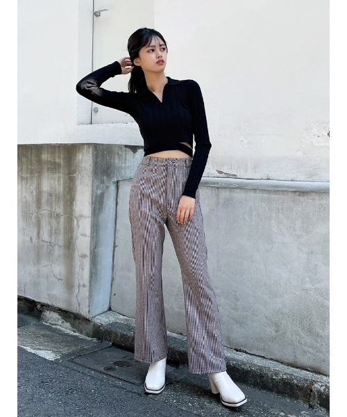 ENVYM（アンビー）の「ポロネックリブＫｎｉｔ（その他トップス・レディース・ホワイト/ブラック/Moca・FREE）」の5枚目の写真