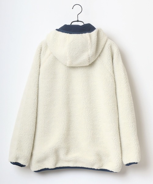 Kappa(カッパ)の「Kappa/カッパ ビッグシルエット リバーシブル シープボアフリース フードブルゾン/ジップアップパーカー(ブルゾン・メンズ・チャコールグレー/オフホワイト/アイボリー・M/L/XL)」の15枚目の写真