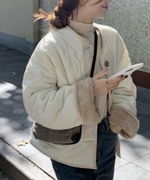 a lot of love | リバーシブルボアキルティングブルゾン ama(ブルゾン)