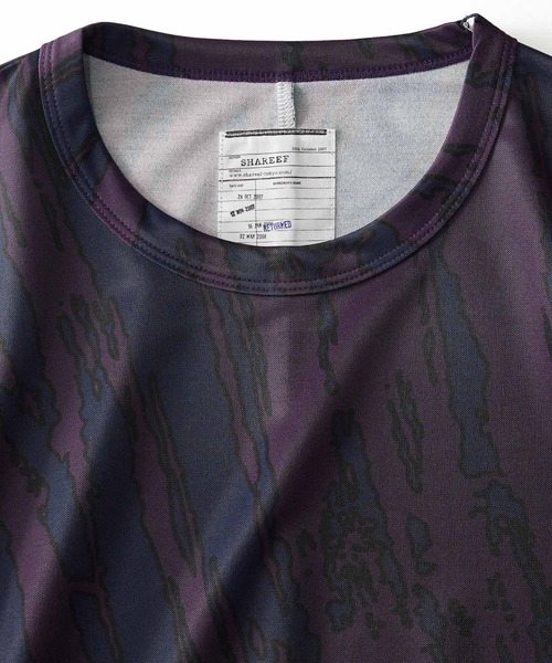 SHAREEF（シャリーフ）の「BRUSH PAINT L/S PULLOVER（Tシャツ/カットソー・メンズ・ライトブルー/パープル/ターコイズブルー・1/2/3）」の6枚目の写真