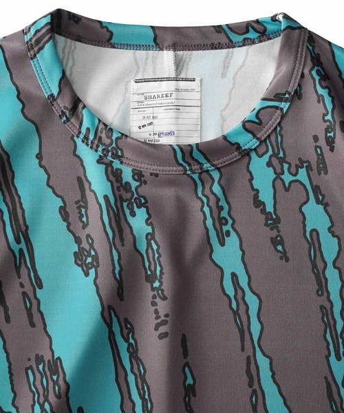 SHAREEF（シャリーフ）の「BRUSH PAINT L/S PULLOVER（Tシャツ/カットソー・メンズ・ライトブルー/パープル/ターコイズブルー・1/2/3）」の9枚目の写真