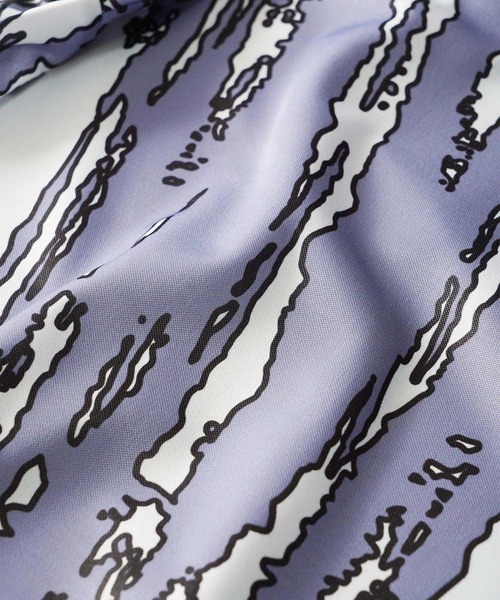 SHAREEF（シャリーフ）の「BRUSH PAINT L/S PULLOVER（Tシャツ/カットソー・メンズ・ライトブルー/パープル/ターコイズブルー・1/2/3）」の18枚目の写真